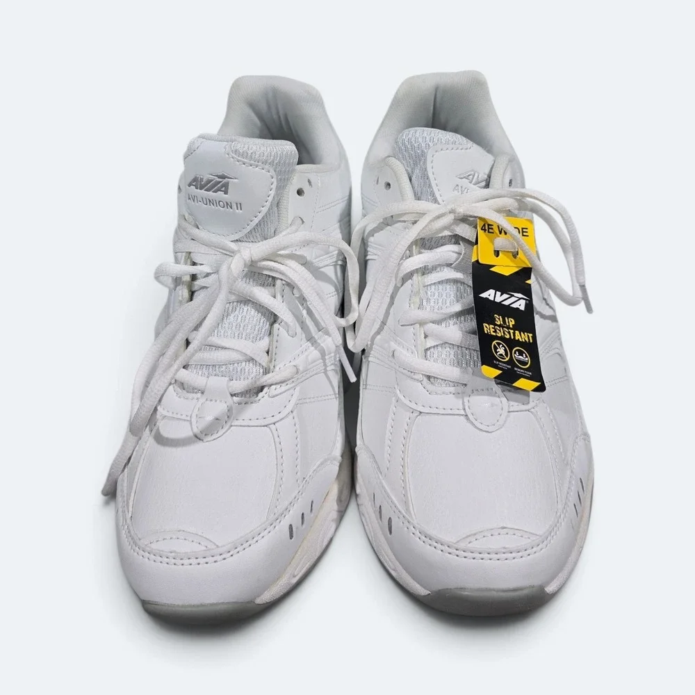 Avia Avi-Union II Mens Size 9X Extra Wide White Slip Resistant Service Shoes